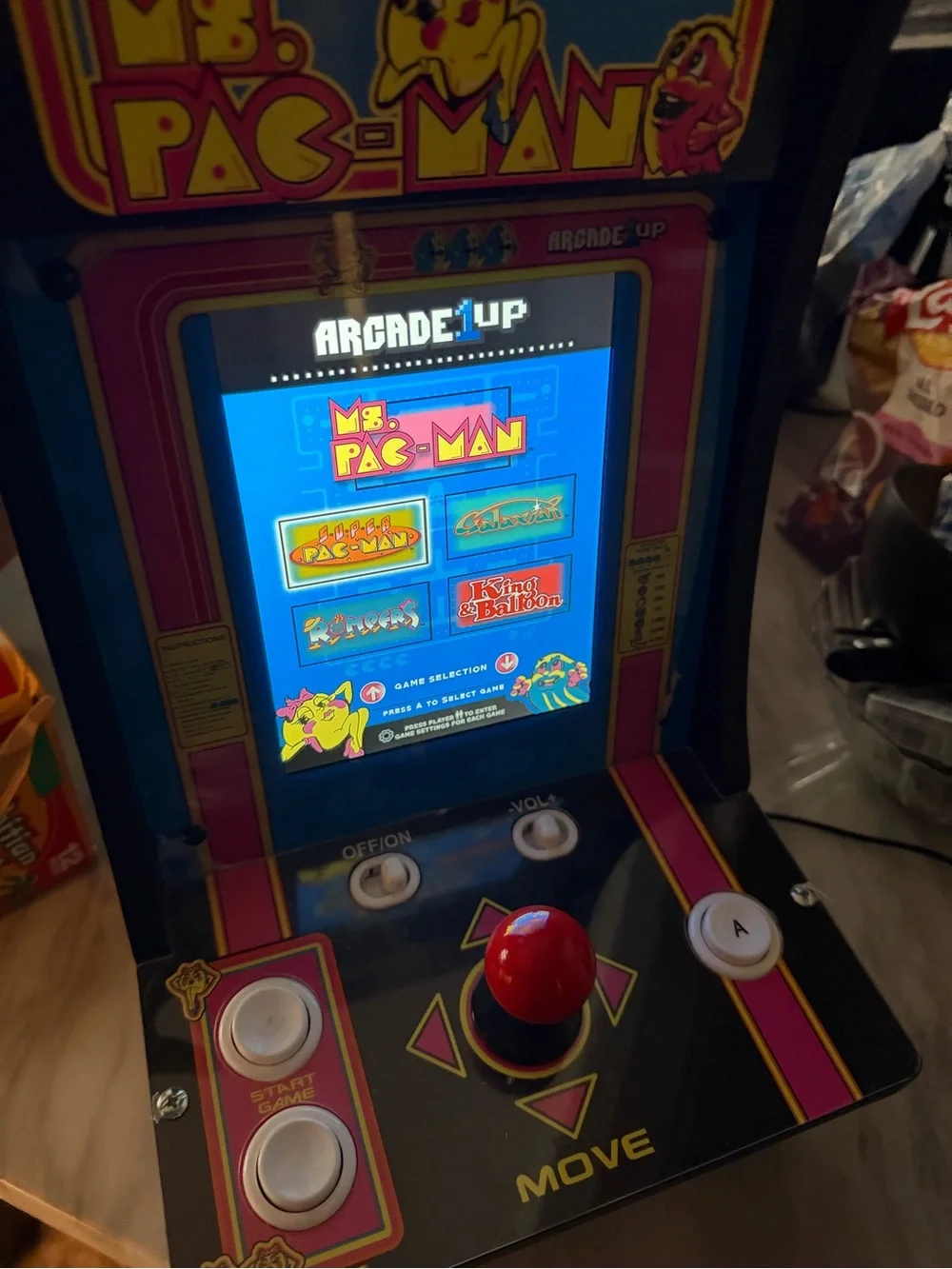 Arcade Classic Miss Pac-Man Arcade Machine - Pink/Blue (tabletop)